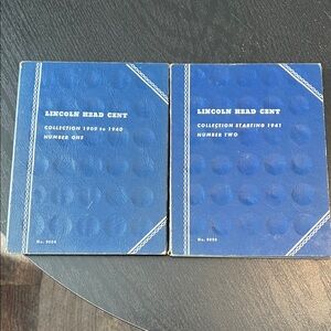 Lincoln Head Cent Coin Collection 1909 to 1940 Volume 1 & Starting 1941 Volume 2